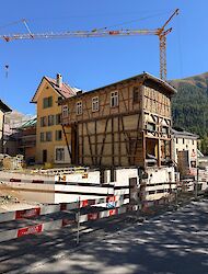 Baufortschritt in S-chanf: Hotel Scaletta